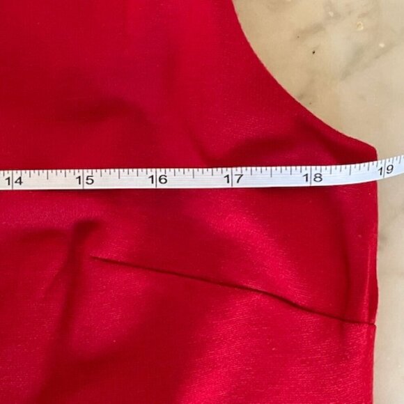 TALBOTS Color Block Sleeveless Knit Sheath Dress Red Coral Maroon - Picture 13 of 15